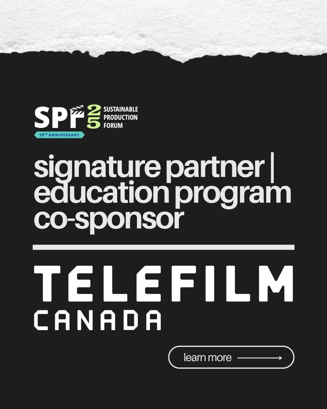 Introducing our Signature Partner | Education Program Co-Sponsor, @telefilm_canada! 🎥🍁

Their mission is to support the development, production, promotion and distribution of the screen-based industry in Canada.

We are so proud to collaborate with