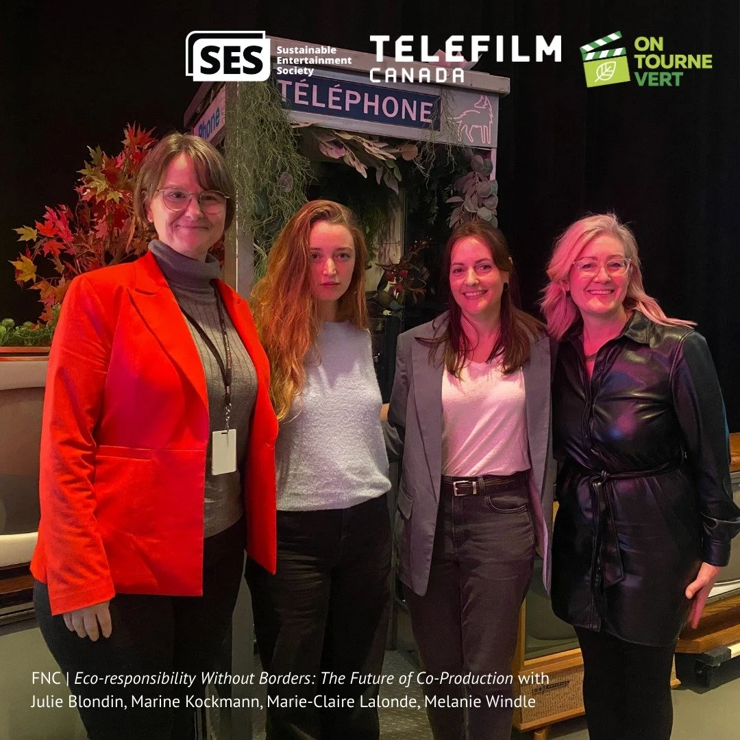 Throwing it back to our time at the Festival du Nouveau Cinema | @nouveaucinema! 🎬🙌

Alongside Julie Blondin, Marine Kockmann, Marie-Claire Lalonde, and Clara Milo, SPF Co-Founder &amp; Executive Director, Melanie Windle joined the Eco-Responsibili