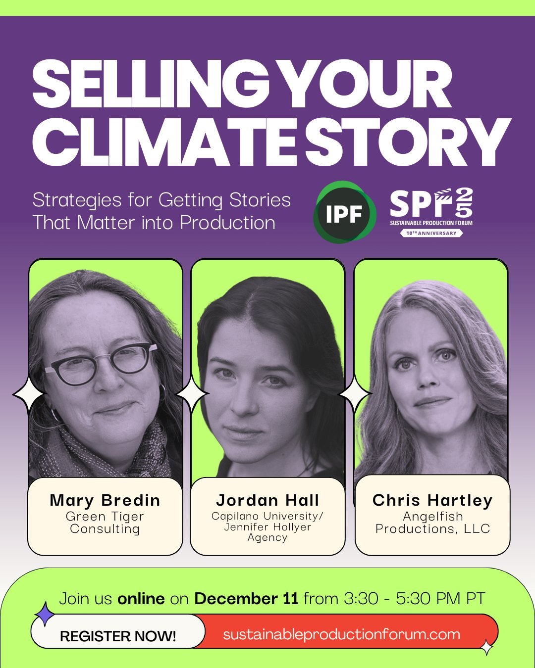 Got an amazing story in the works and want to jumpstart your pitching strategies and skills? 💬🌱

Join experts who've successfully navigated pitching climate content across broadcast, streaming, and independent platforms. Through case studies, pract