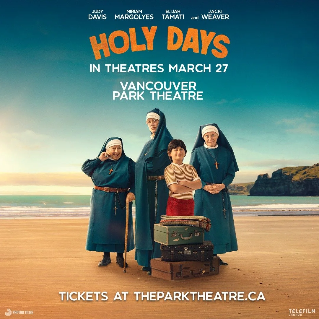 Our wonderful #SPF24 host, @natboltt&rsquo;s debut feature, @holydaysthemovie is opening at The Park this Friday &amp; coming to select theatres across Canada. 🎉

Holy Days, a 🚗 road trip comedy starring Judy Davis, Miriam Margolyes and Jacki Weave