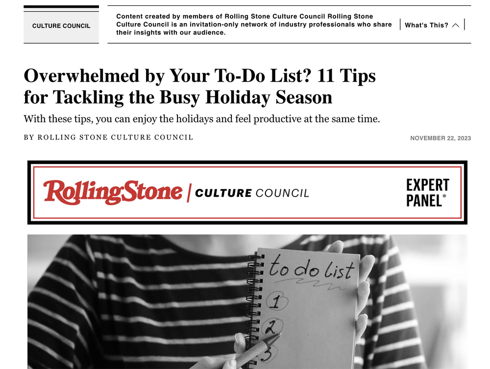 Overwhelmed by Your To-Do List? 11 Tips for Tackling the Busy Holiday Season