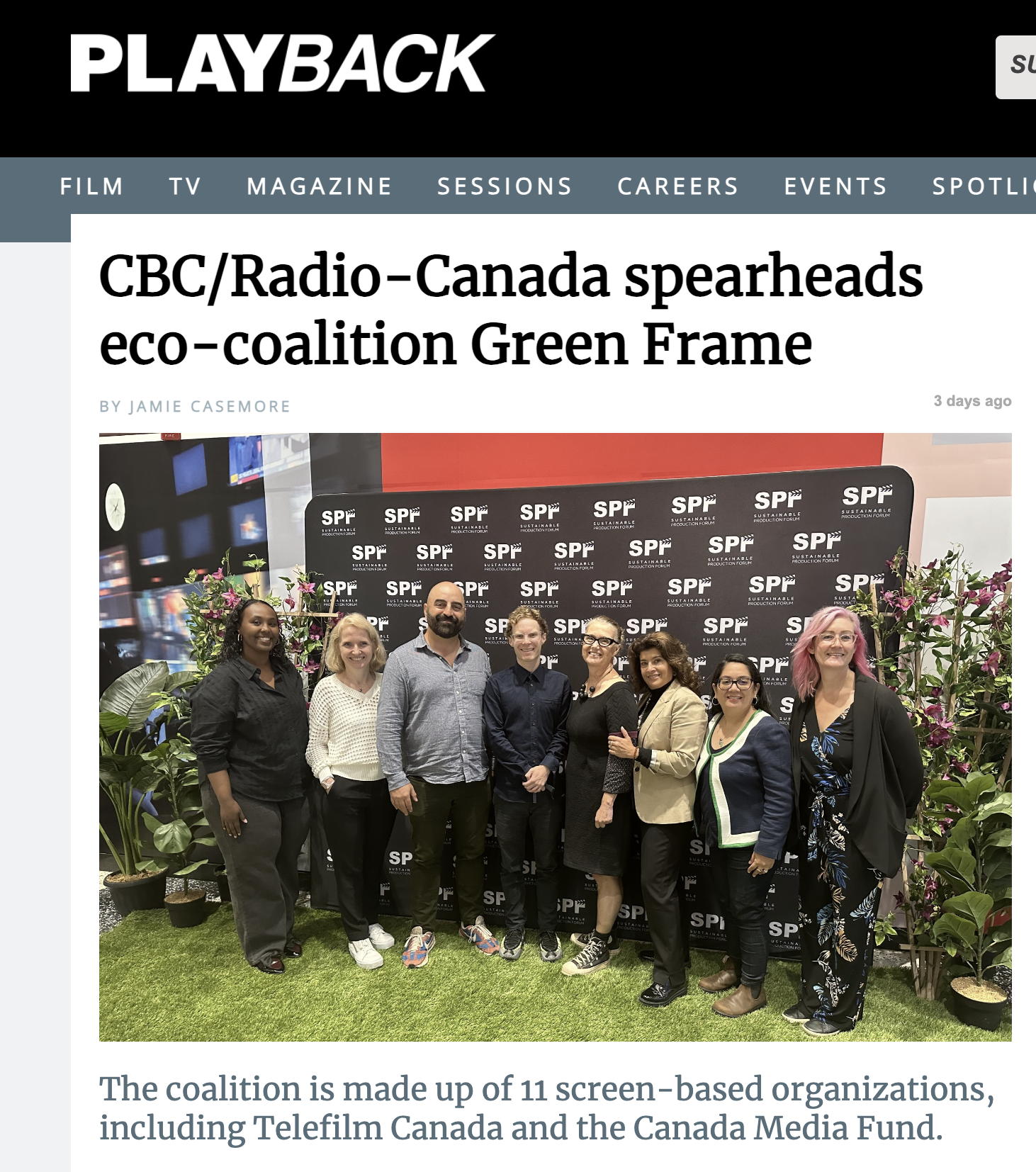 A photo from a Playback article announcing Green Frame and new coalition 