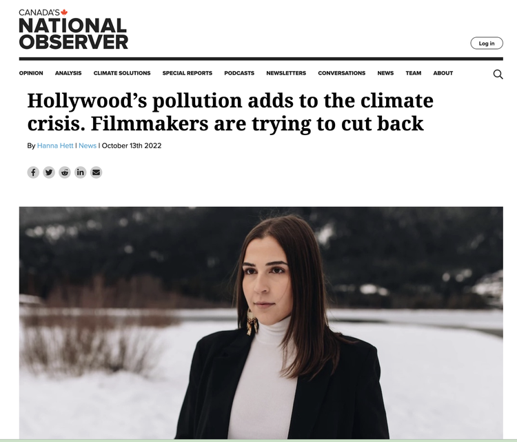Hollywood’s pollution adds to the climate crisis. Filmmakers are trying to cut back
