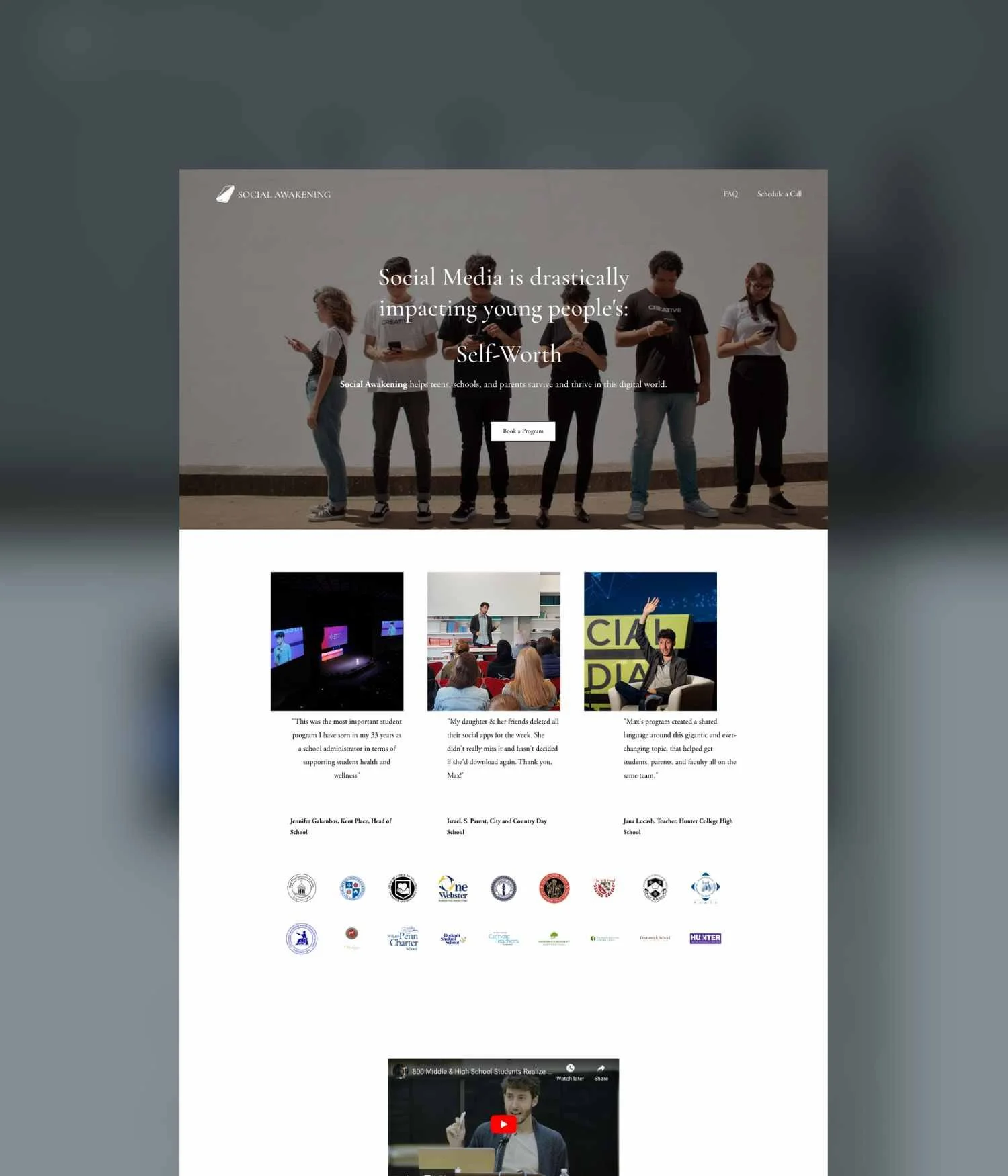 Social Awakening website preview