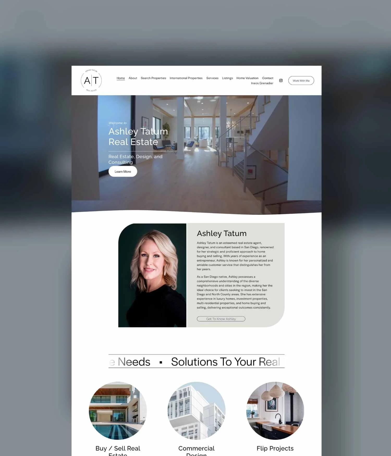 ashley tatum real estate website preview