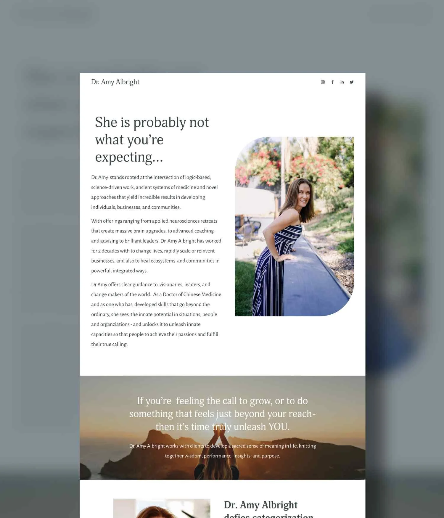 Amy Albright website preview