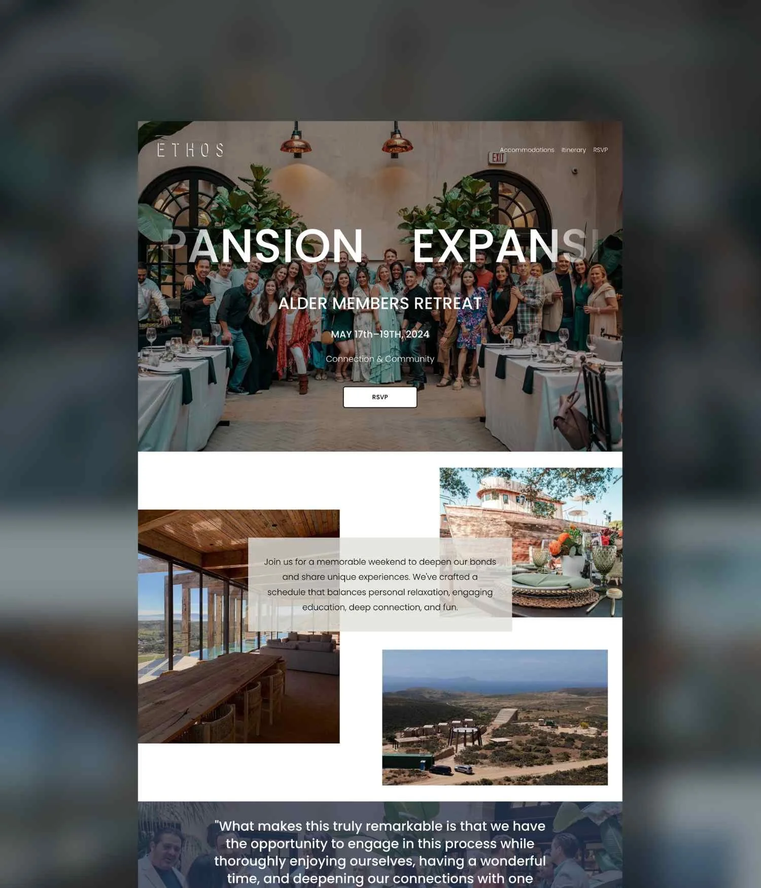 Ethos Baja website preview