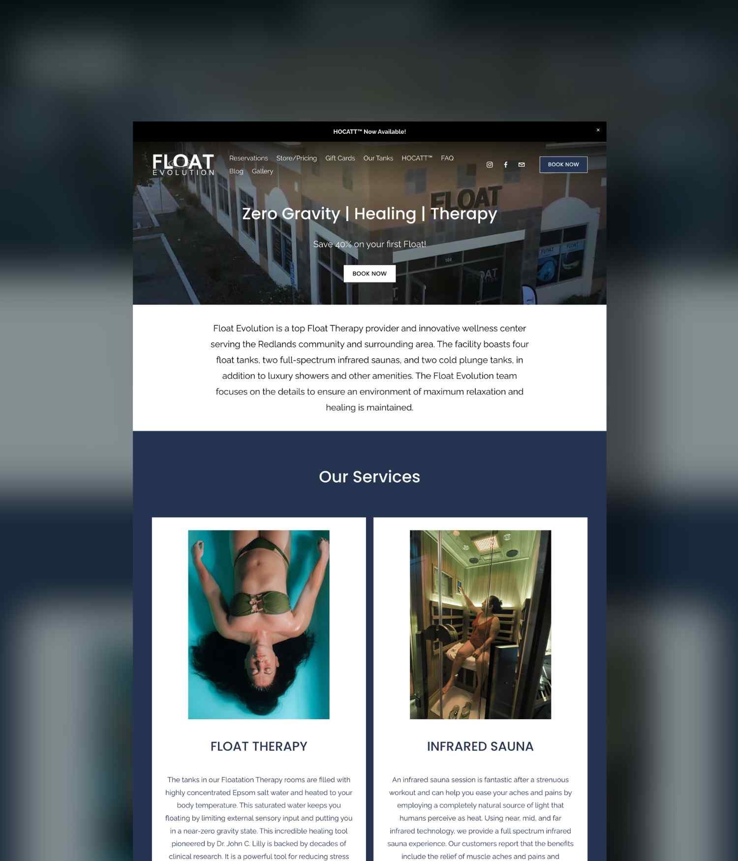 Float Redlands website preview