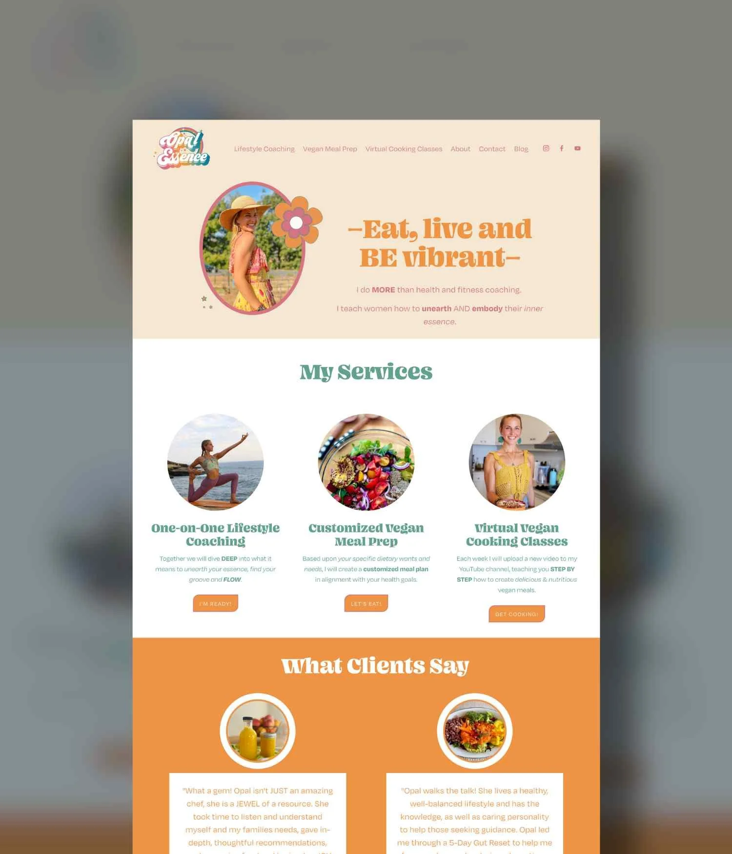 Opal Essence website preview