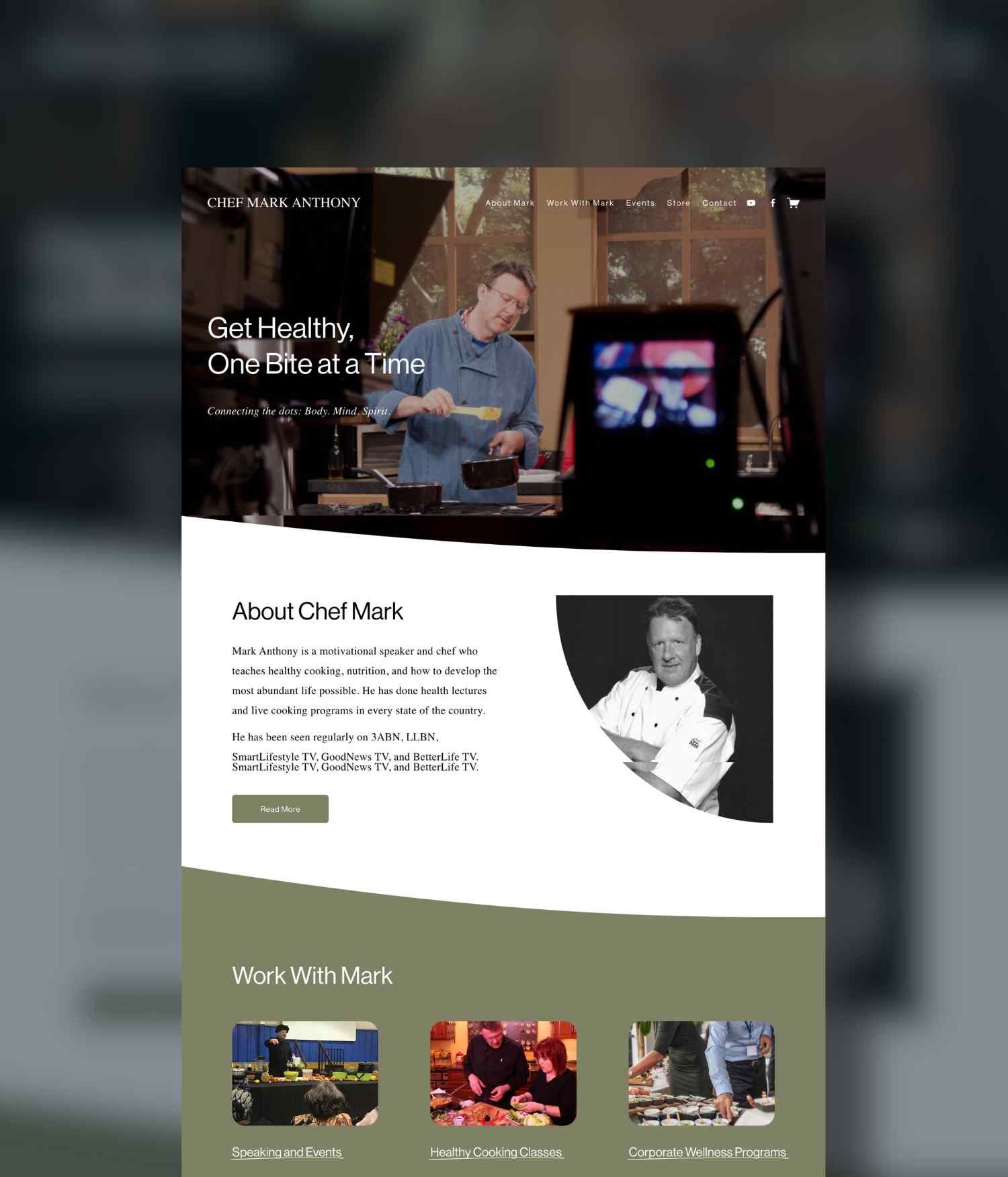 Chef Mark Anthony website preview