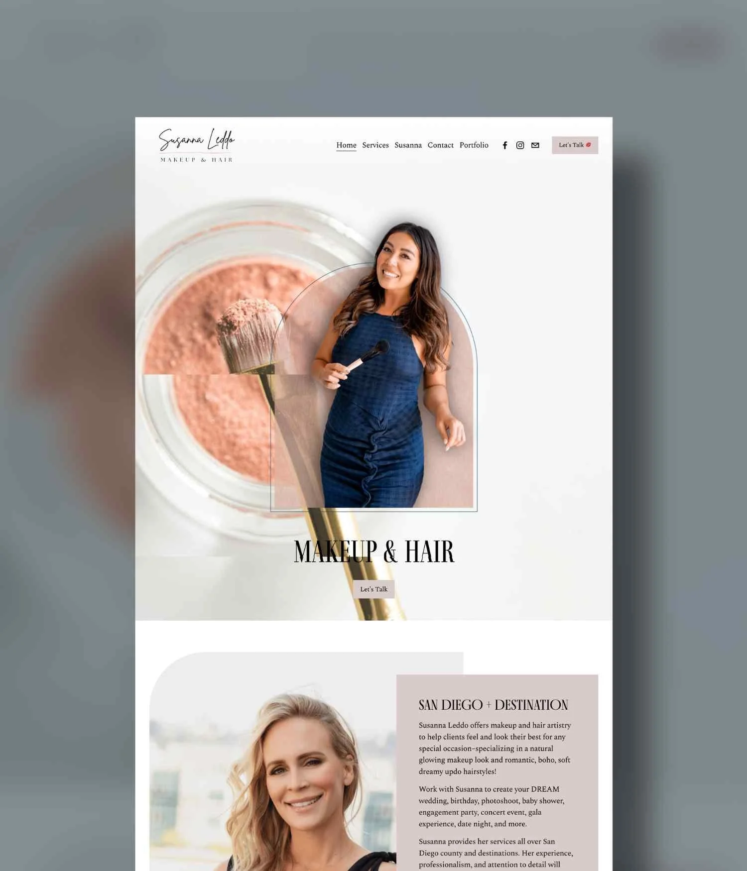 Susanna Ledo MUA website preview