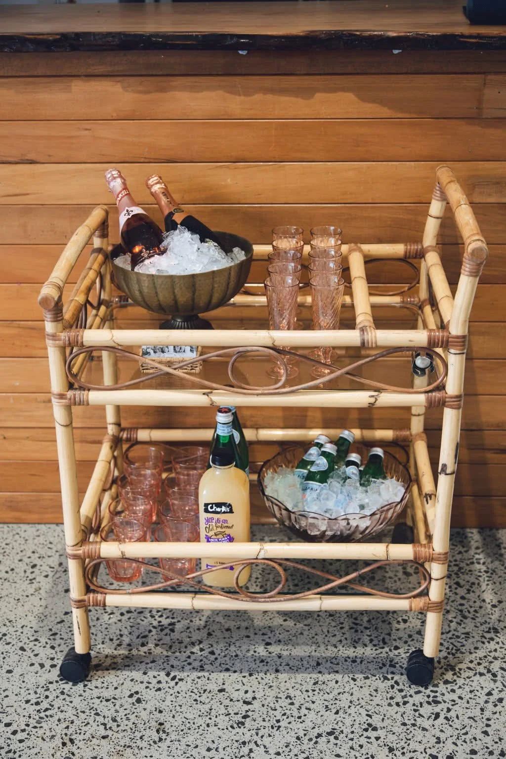 Cane and Glass Trolley