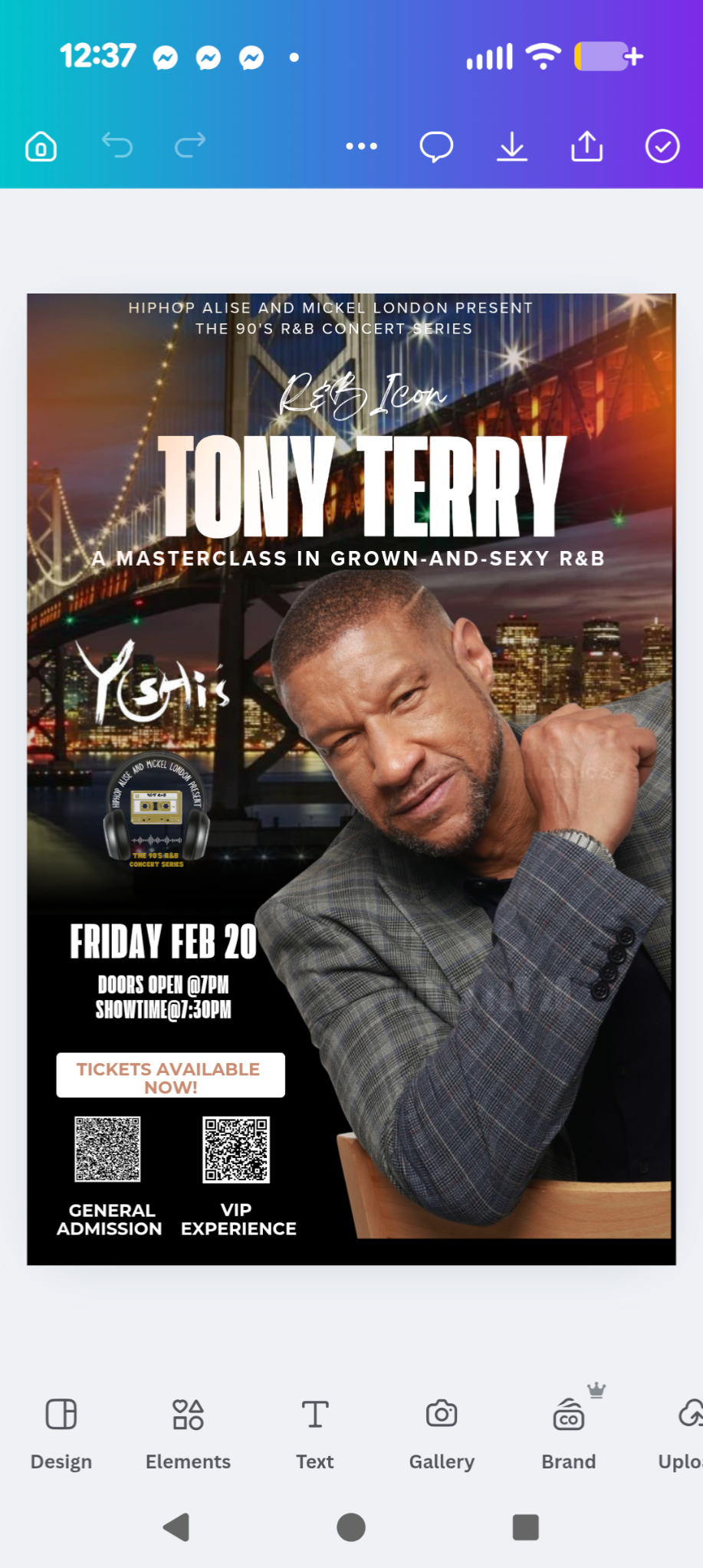 Tony Terry live @Yoshi’s