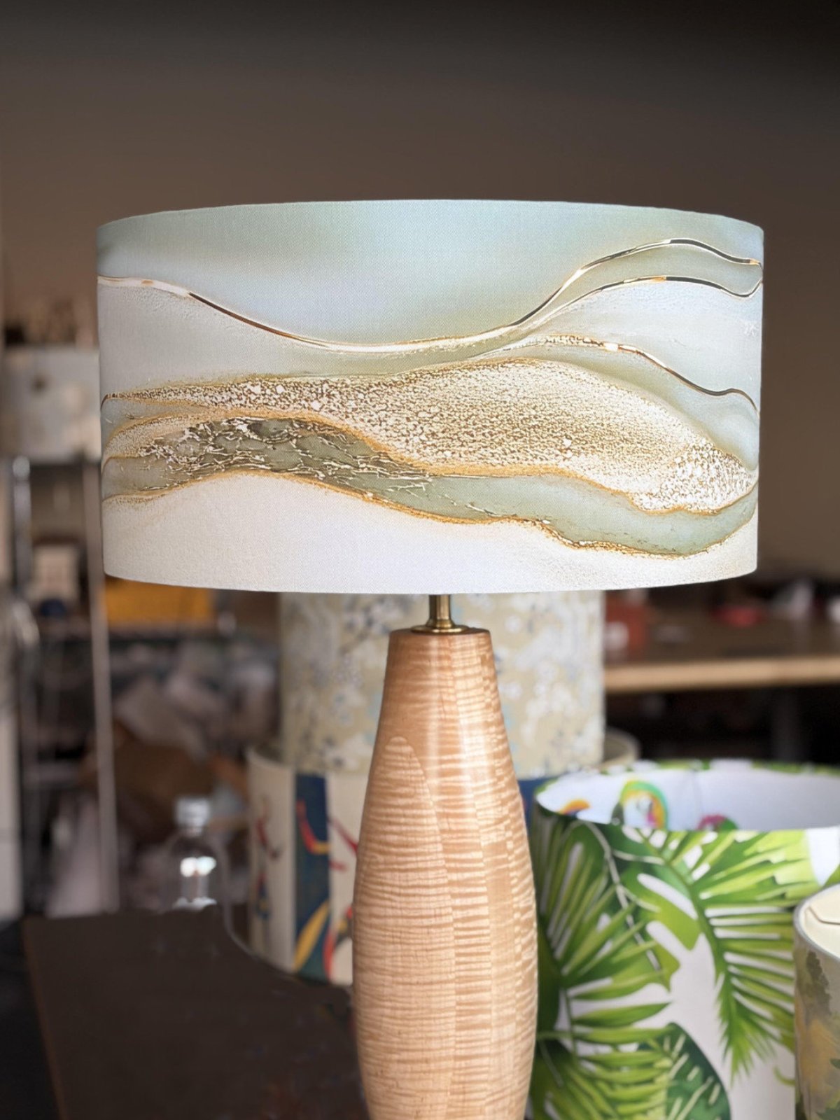 The Columbia Lamp, Wood Base