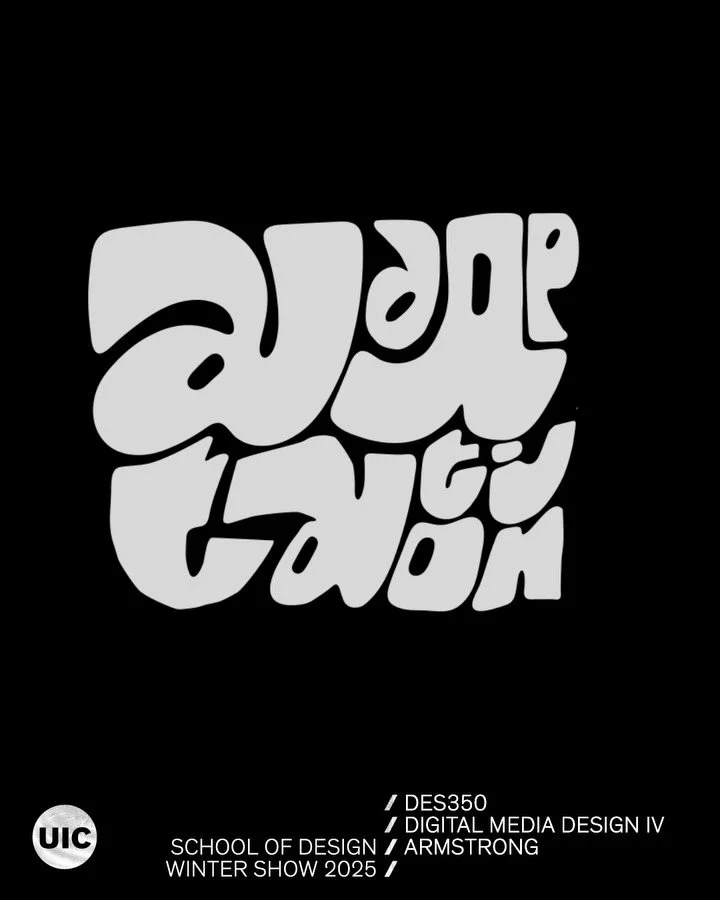DES350 explores advanced topics in typography and coding as forms of entangled expression. Topics include post-digital publishing, interactive manifestos, generative typography, and the potential for collaboration and play within live coding environm