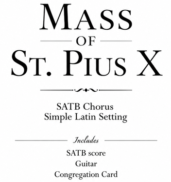 Mass of St. Pius X, piano, melody, choir, guitar (PDF)