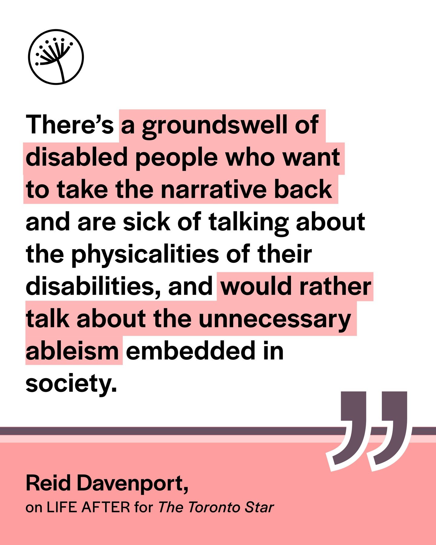 LIFE AFTER director @reidjdavenport talked with The Toronto Star about how disabled filmmakers are reclaiming control of their stories. 

Reid shares, &ldquo;It feels good to take pain and turn it into art. It&rsquo;s cathartic and relieves some of t