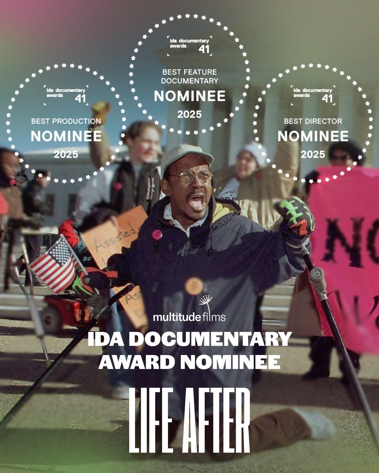 NOMINATIONS ARE IN 🏆 Multitude Films' @lifeafter.film is nominated for three @idaorg Documentary Awards! 

🌟 Best Feature Nominee
🌟 Best Director Nominee: Reid Davenport @reidjdavenport
🌟 Best Production Nominee: Colleen Cassingham @colleencassin