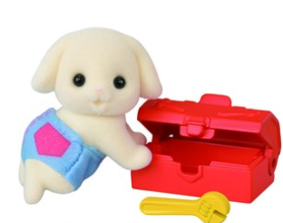 Sylvanian Families Baby Builder Series White Dog