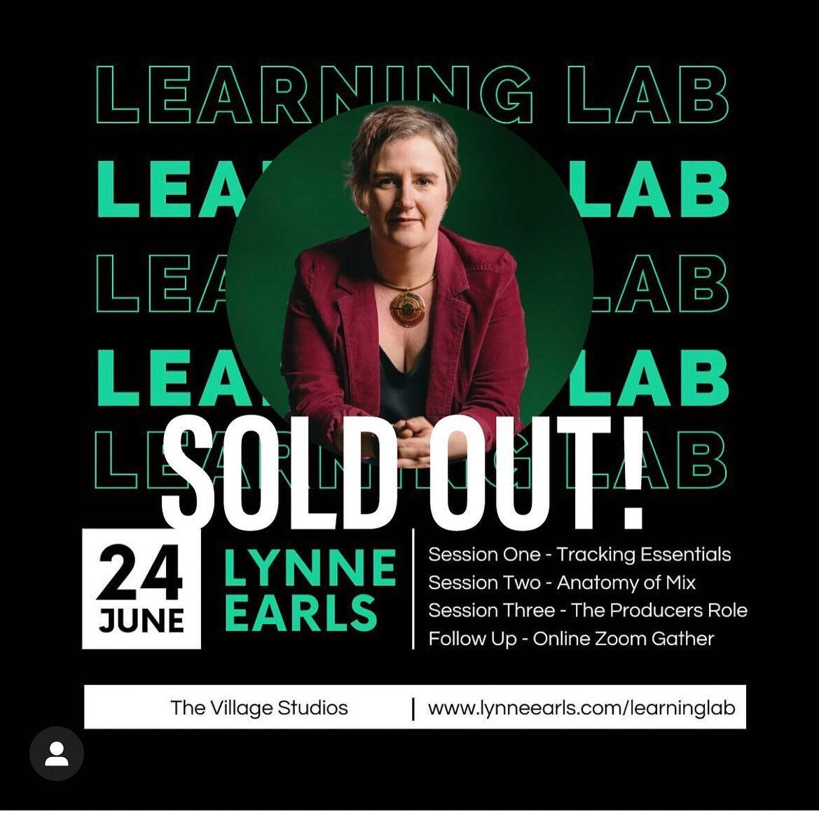 SOLD OUT 

Very excited for Sunday&rsquo;s workshop @villagestudios and even more excited to say that it is sold out !

Also thrilled to have two @sheisthemusic scholarship recipients attending, can&rsquo;t wait to meet you!

Looking forward to more 