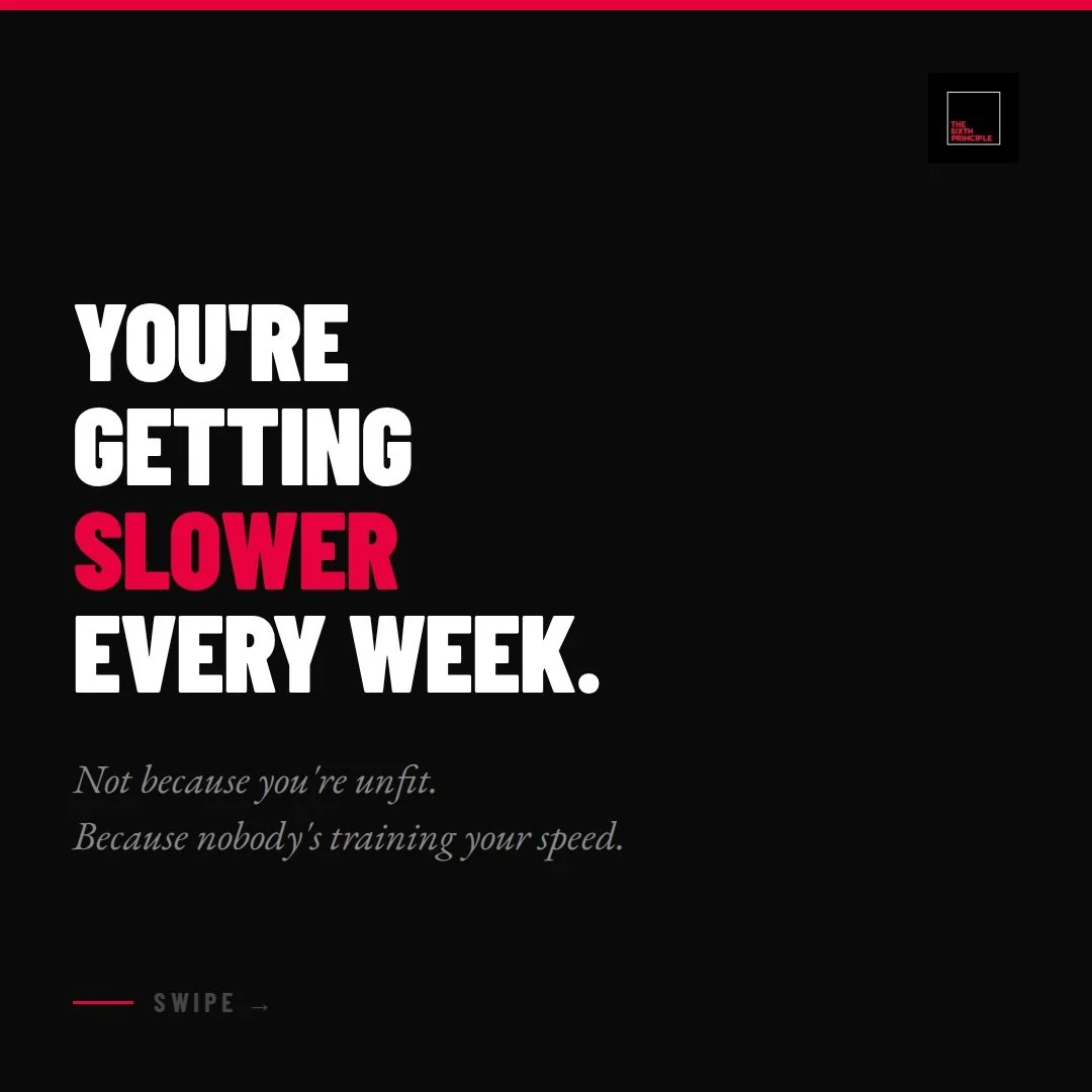 Comment &lsquo;Speed&rsquo; for our 6 Week In-Season Speed program. 
You aren&rsquo;t developing your speed or maintaining it if you don&rsquo;t hit 90% speed every week. 10 mins, twice a week, nothing extra.