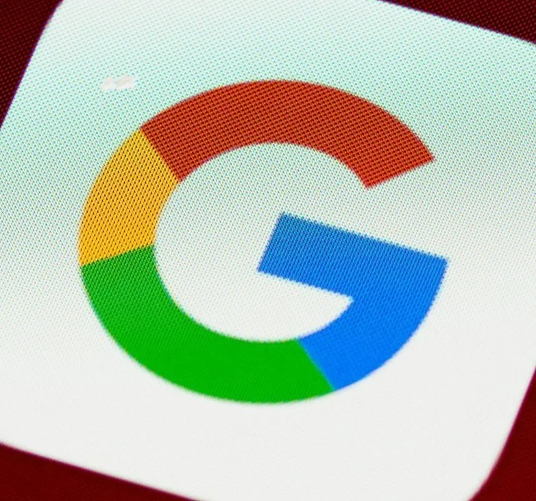 Google logo displayed on a device screen with a white background.