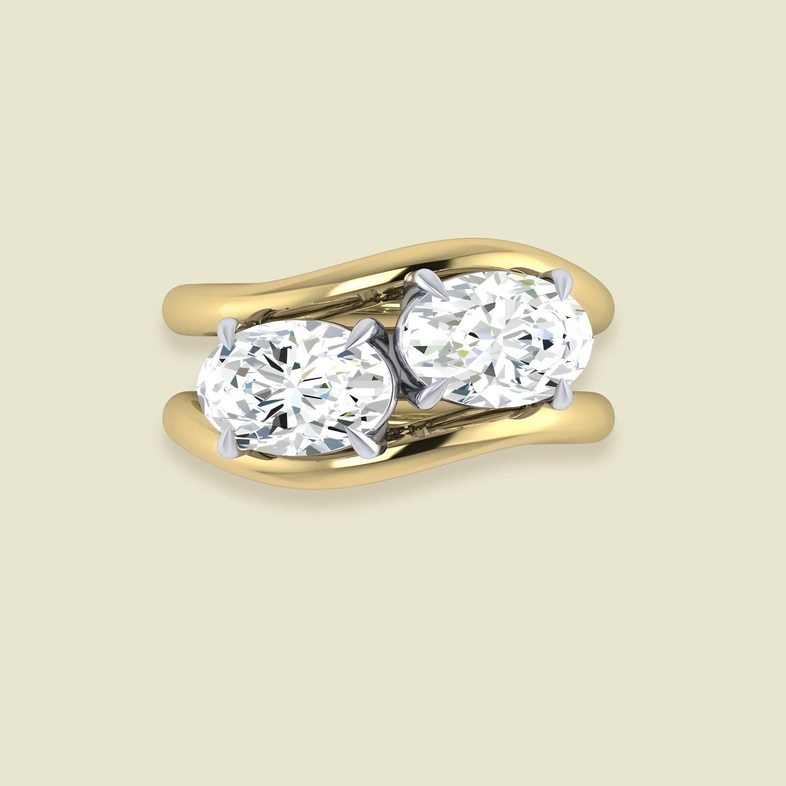 Friendship Stacker - Double White Oval