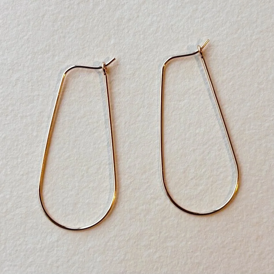 Replacement Gold Teardrop Earring Hooks