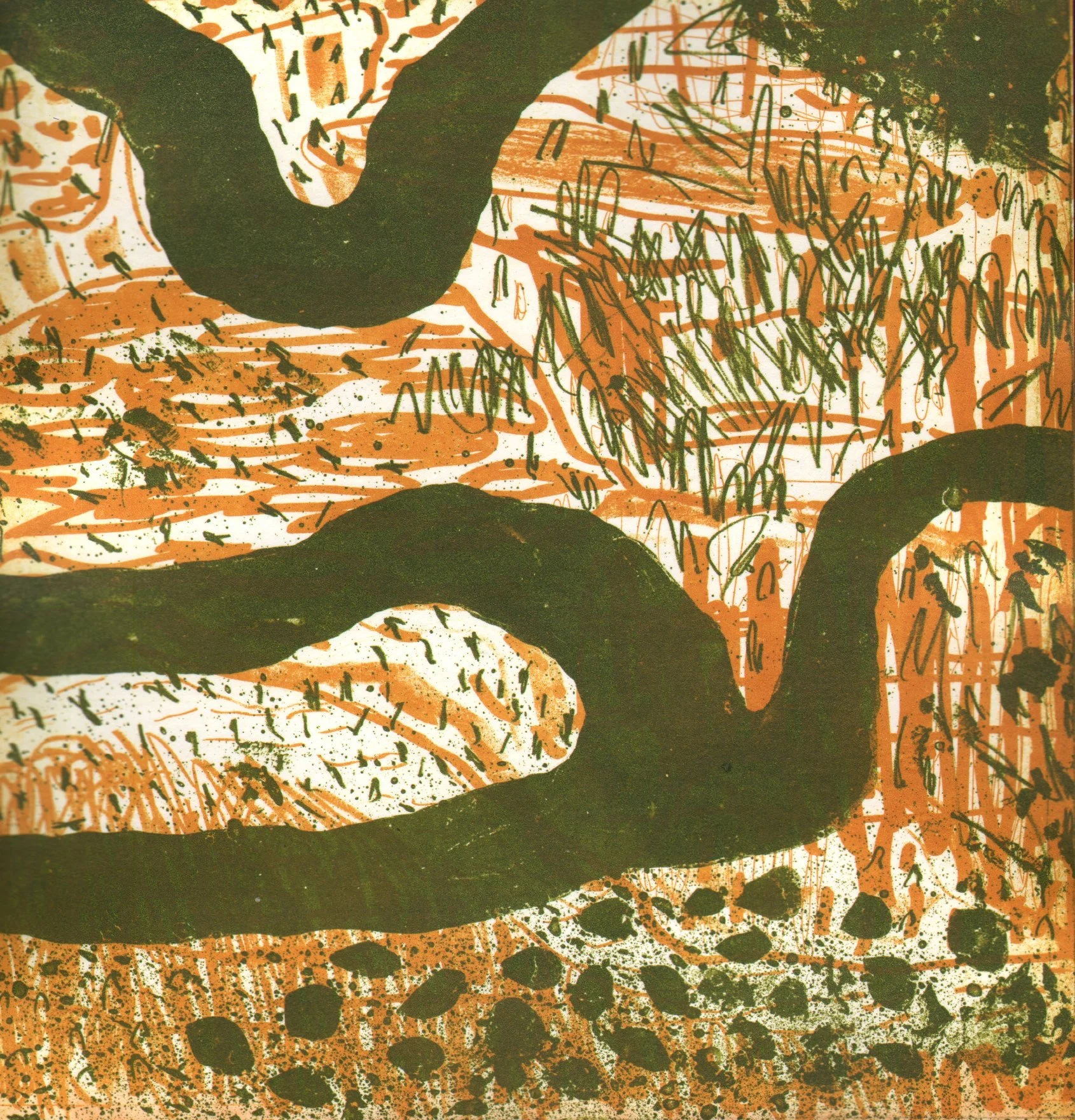 Attending Place, 2022, waterless lithographs, screen print on paper