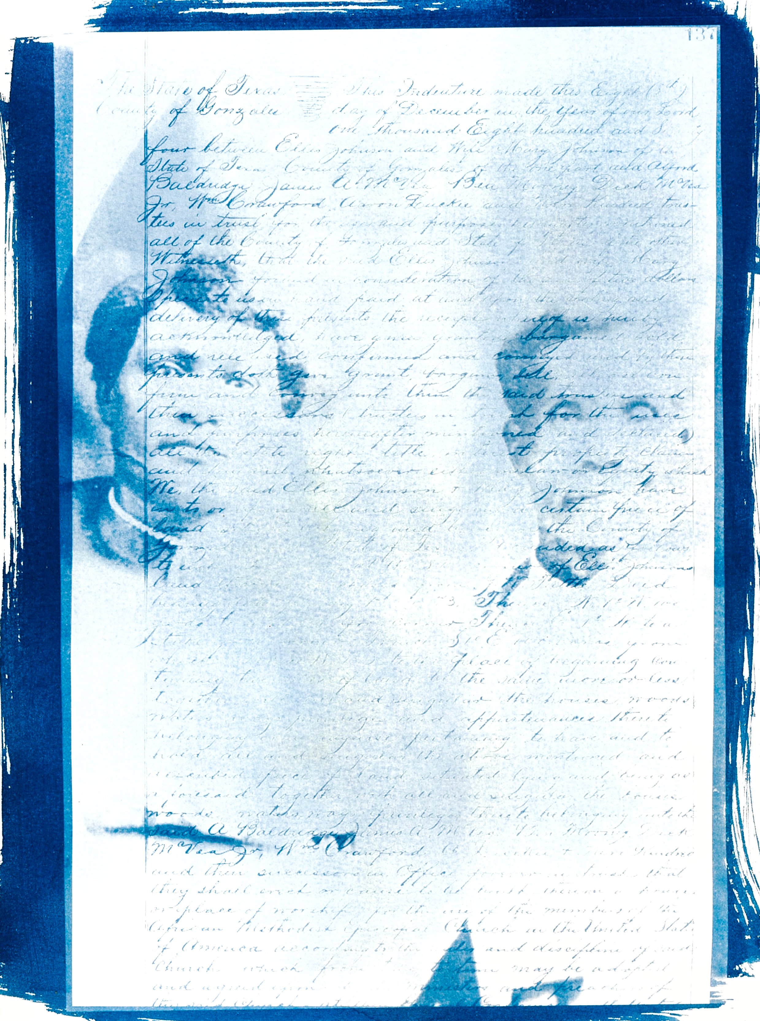 "Where the Branches Touch"
 9 x 12in.
Cyanotype, Historical Document, Family Photo
09/21/26