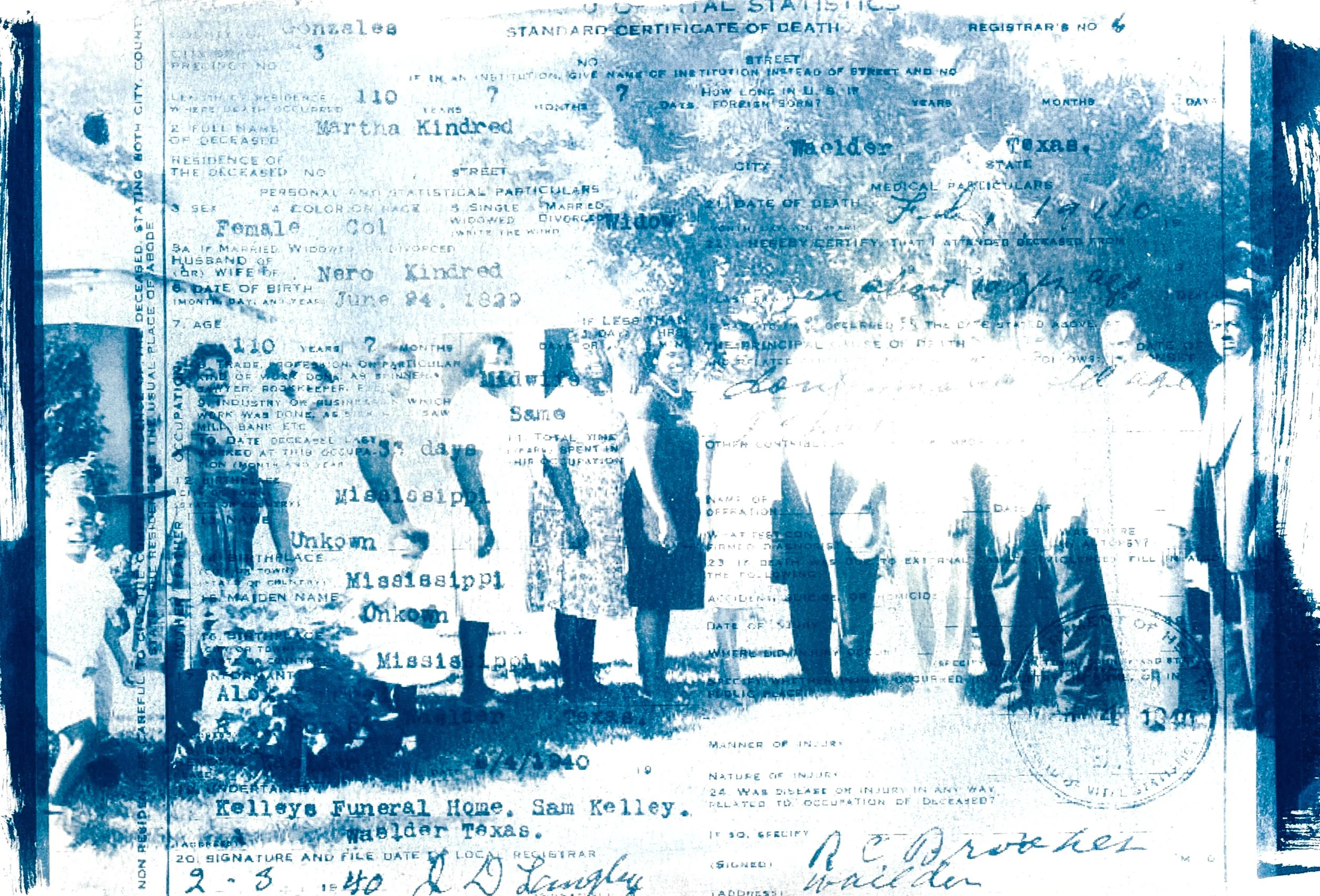 "Sweet Sixteen"
 9 x 12in.
Cyanotype, Historical Document, Family Photo
09/21/26