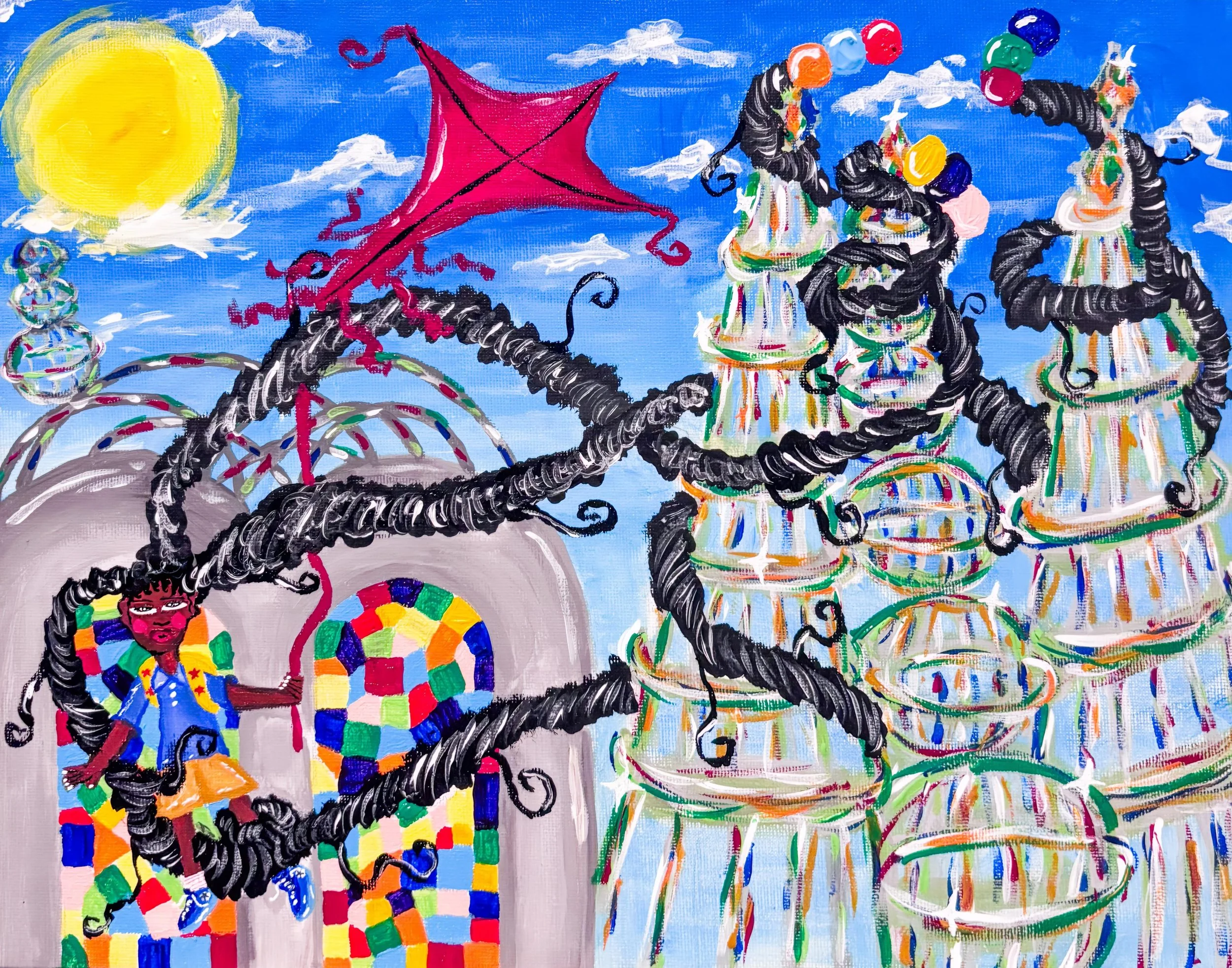 "Dear Young Girl From Watts"
 11 x 14in. 
Acrylic & Marker
 03/11/26