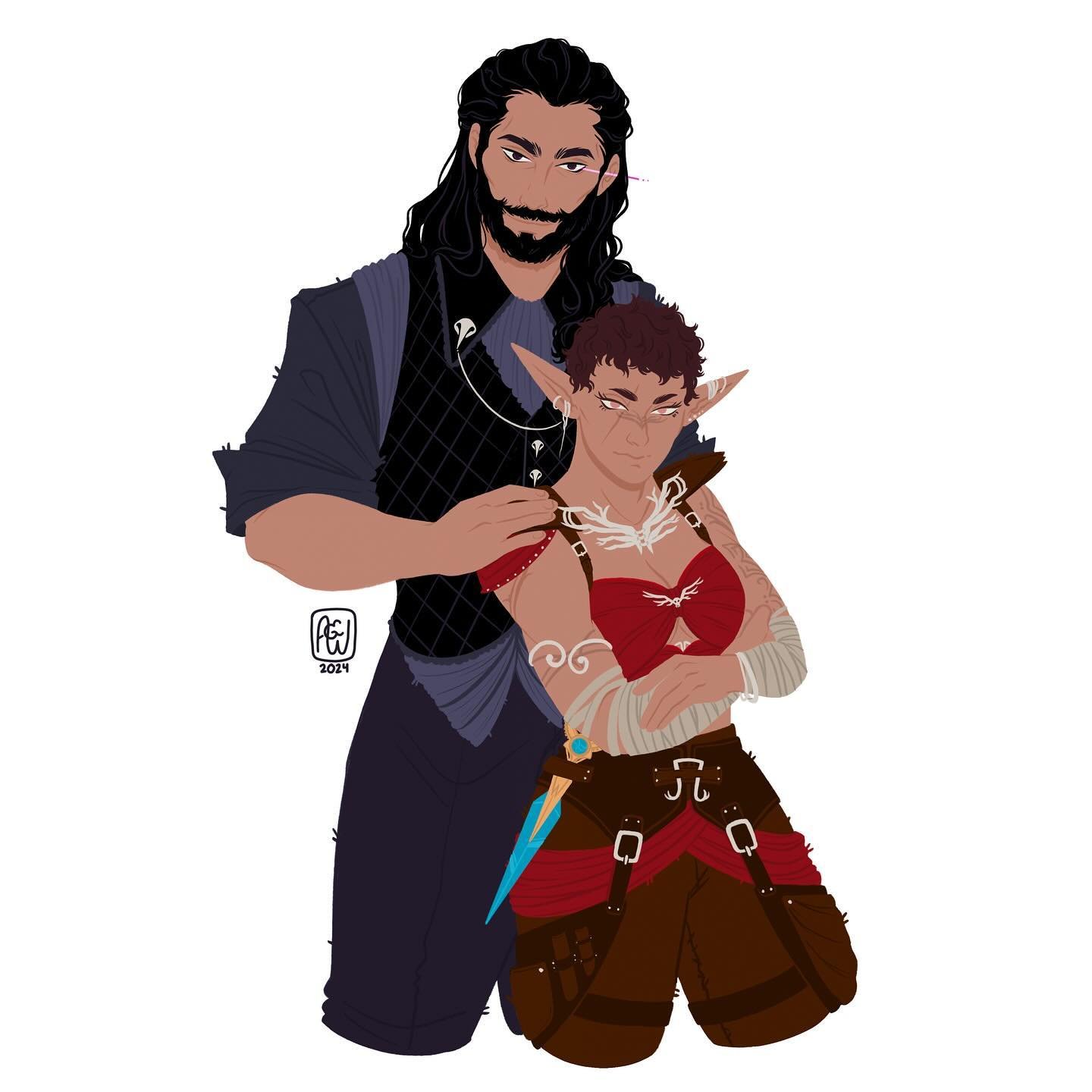 Nova Rook &amp; Lucanis 🖤 
&bull;
&bull;
#dragonage #dragonageveilguard #rook #lucanis #fanart #illustration #artistoninstagram