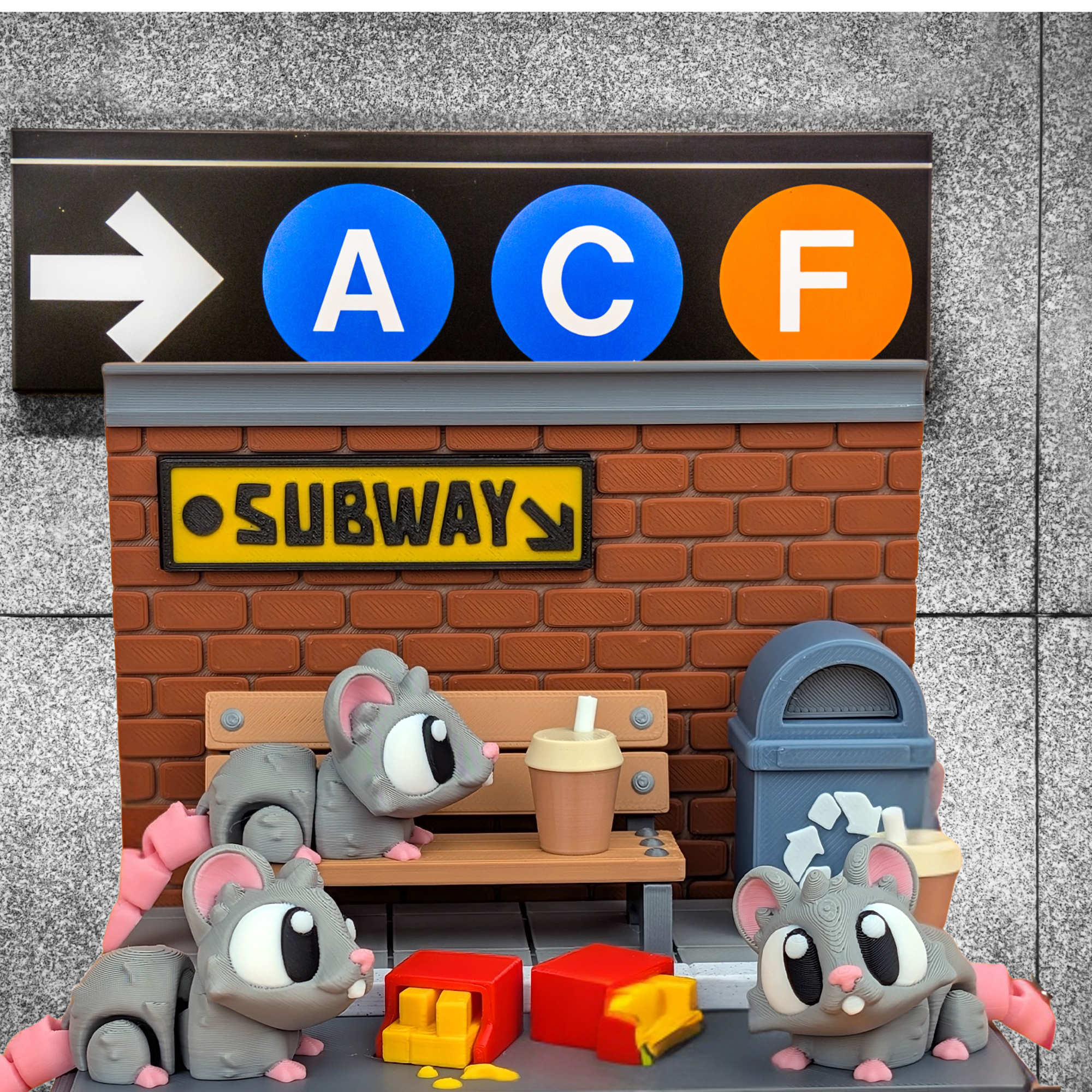 rat subway set