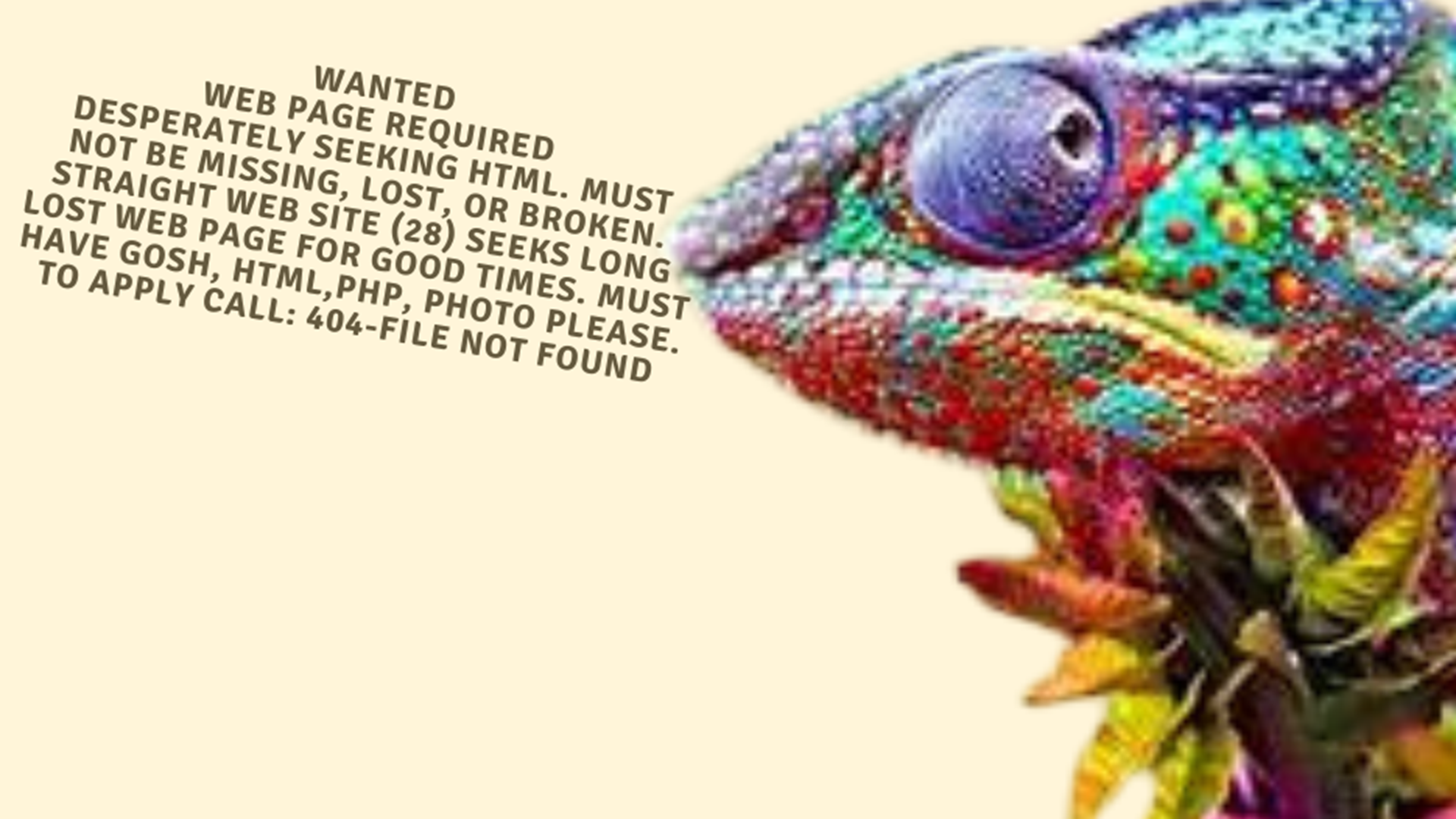 WANTED Web page required2.png