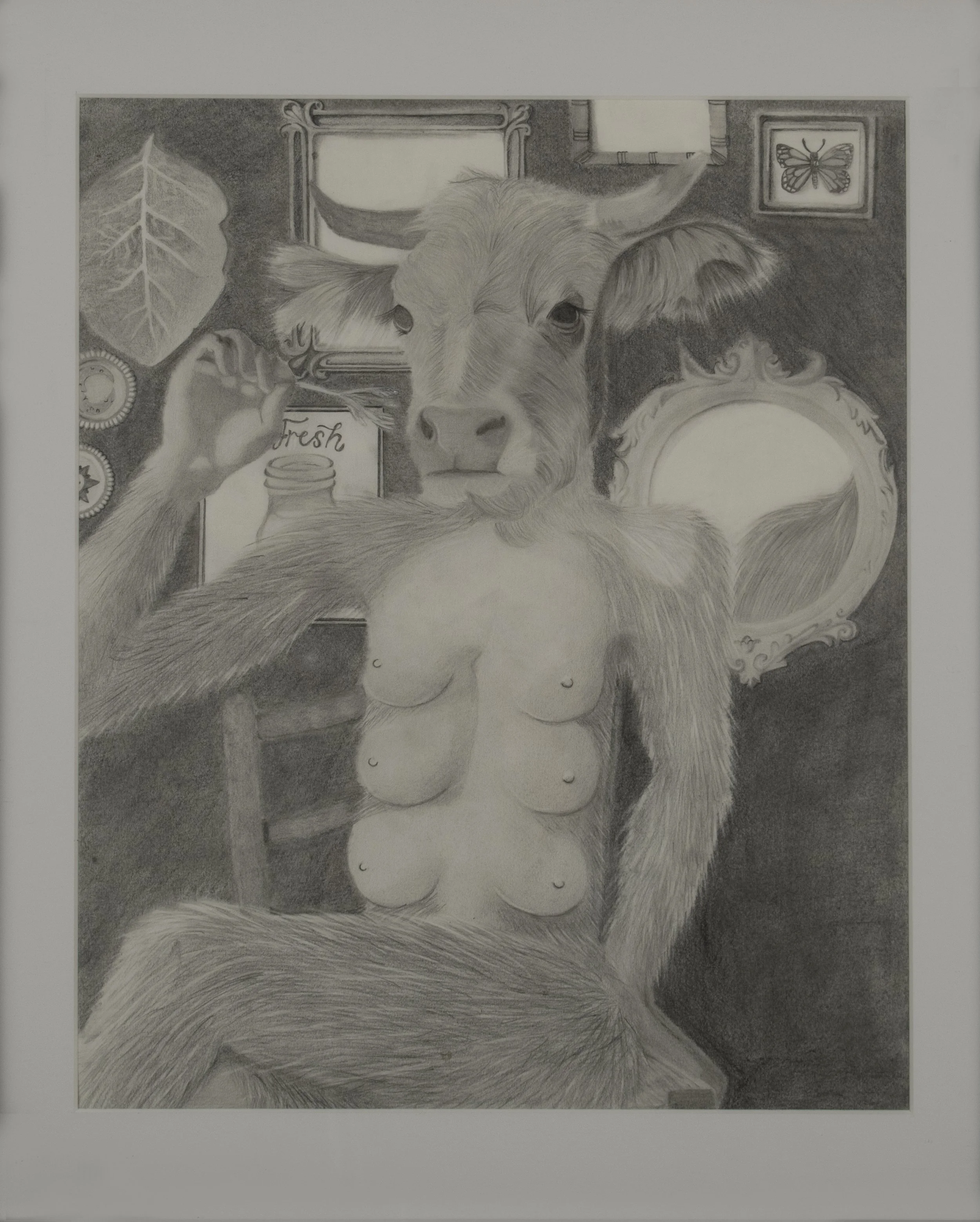 Constance, Graphite on paper, 24" X 18" 2021