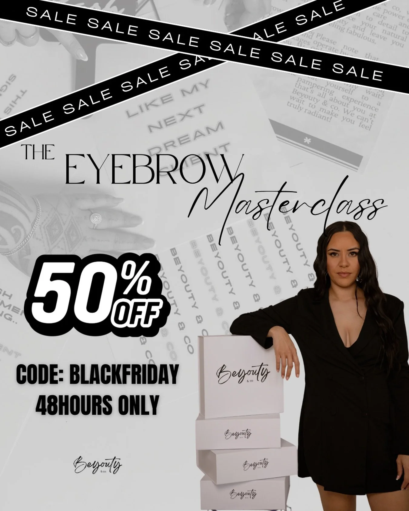 🚨 BLACK FRIDAY IS NOW LIVE 🚨
For the next 48 HOURS ONLY, get 50% OFF The Eyebrows Masterclass!
If you&rsquo;ve been thinking about starting your brow journey&hellip; this is your sign. 👀✨

Use code BLACKFRIDAY at checkout and secure your spot befo