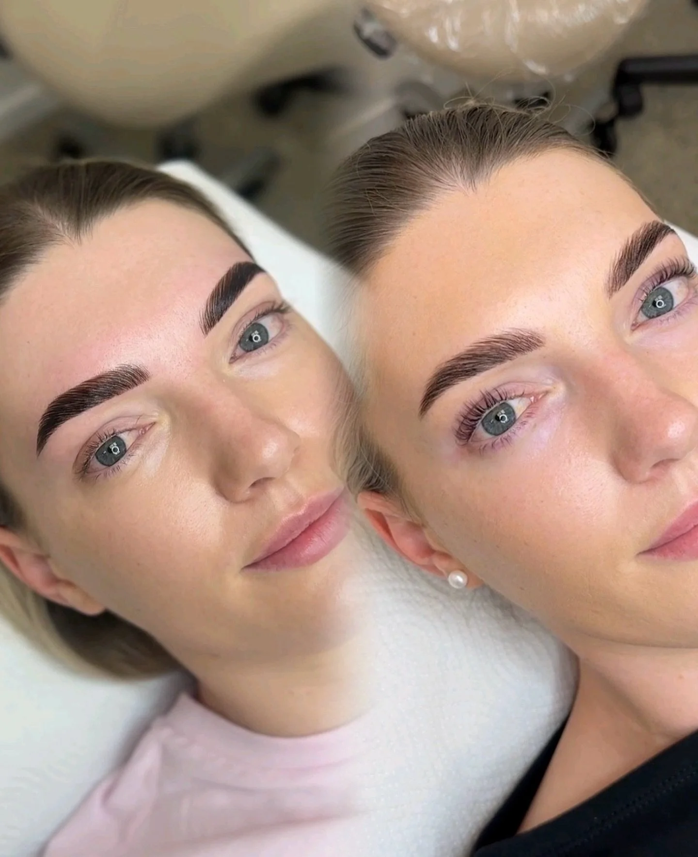 I PROMISE YOUR BOLD LAMI DOESN&rsquo;T STAY DARK &amp; BOLD ❤️

Left is my beautiful client with a fresh lamination &amp; right is 4 days later + Lash Lift 🫶🏽

I know sometimes you leave and you have a dark bold lamination, it&rsquo;s because we ad