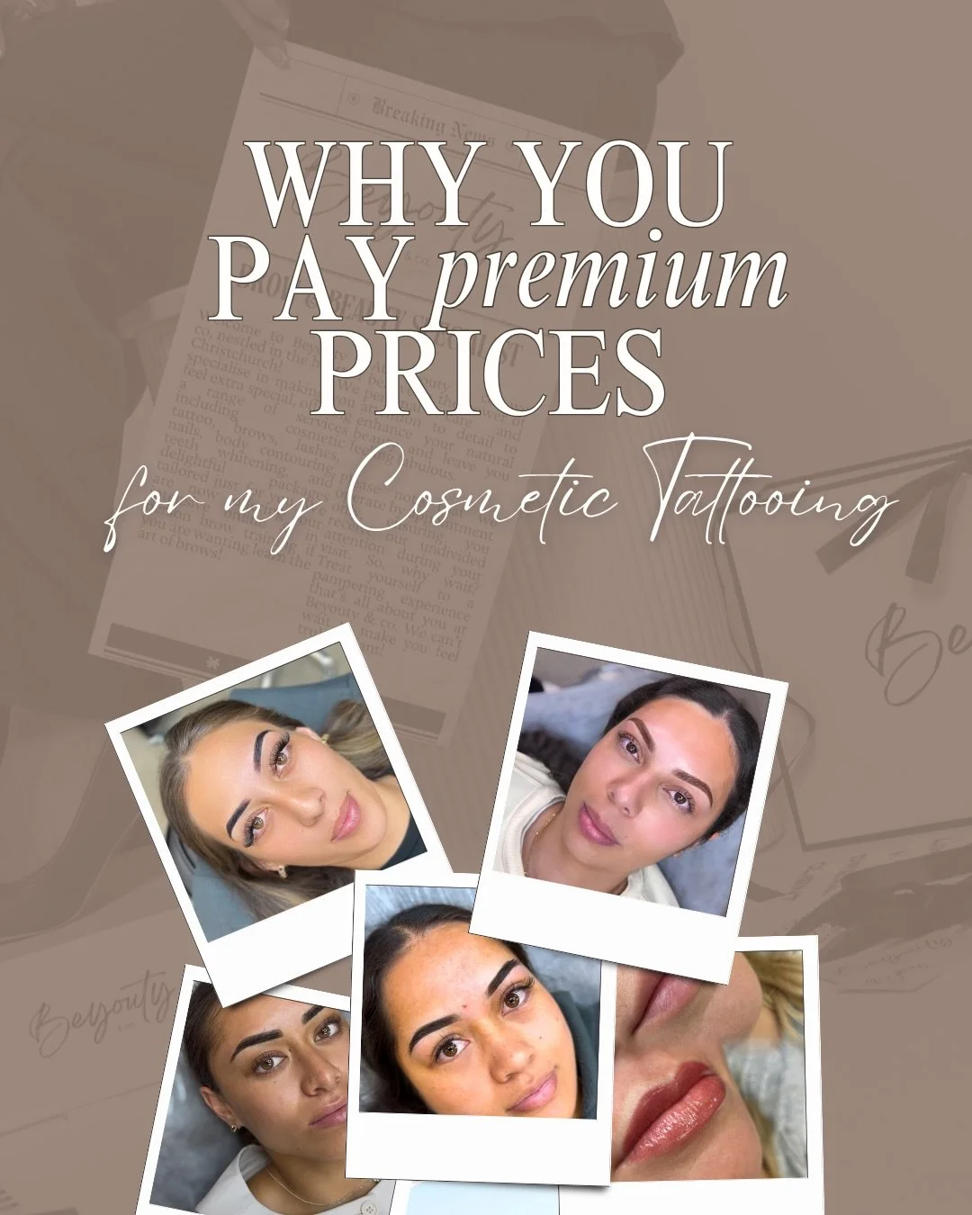 Premium prices don&rsquo;t just pay for the appointment &mdash; they pay for the years of training, the eye for detail, the safety, the technique, the quality behind your results &amp; the artist that cares about your brows ✨

Cosmetic tattooing is a