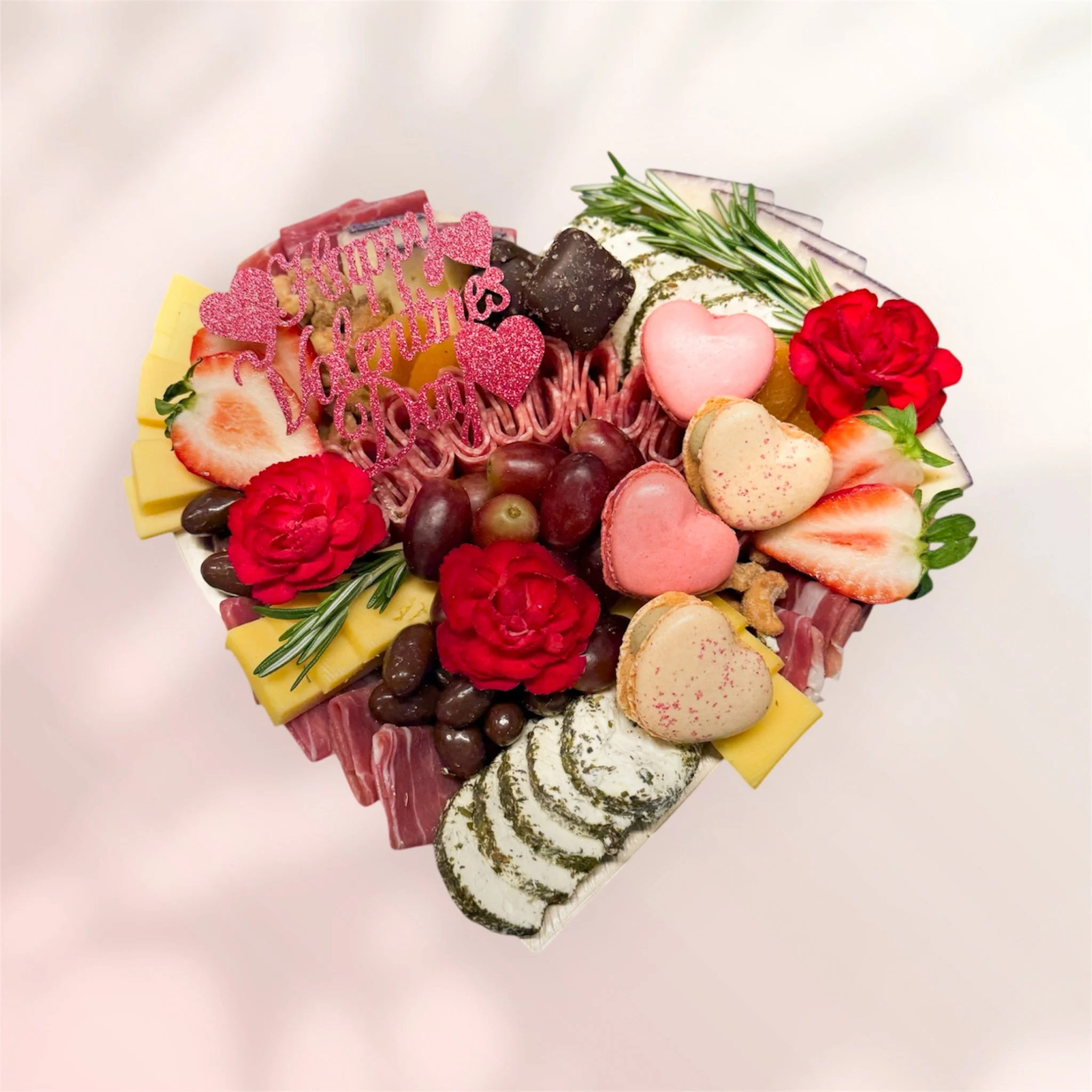 Heart shaped charcuterie