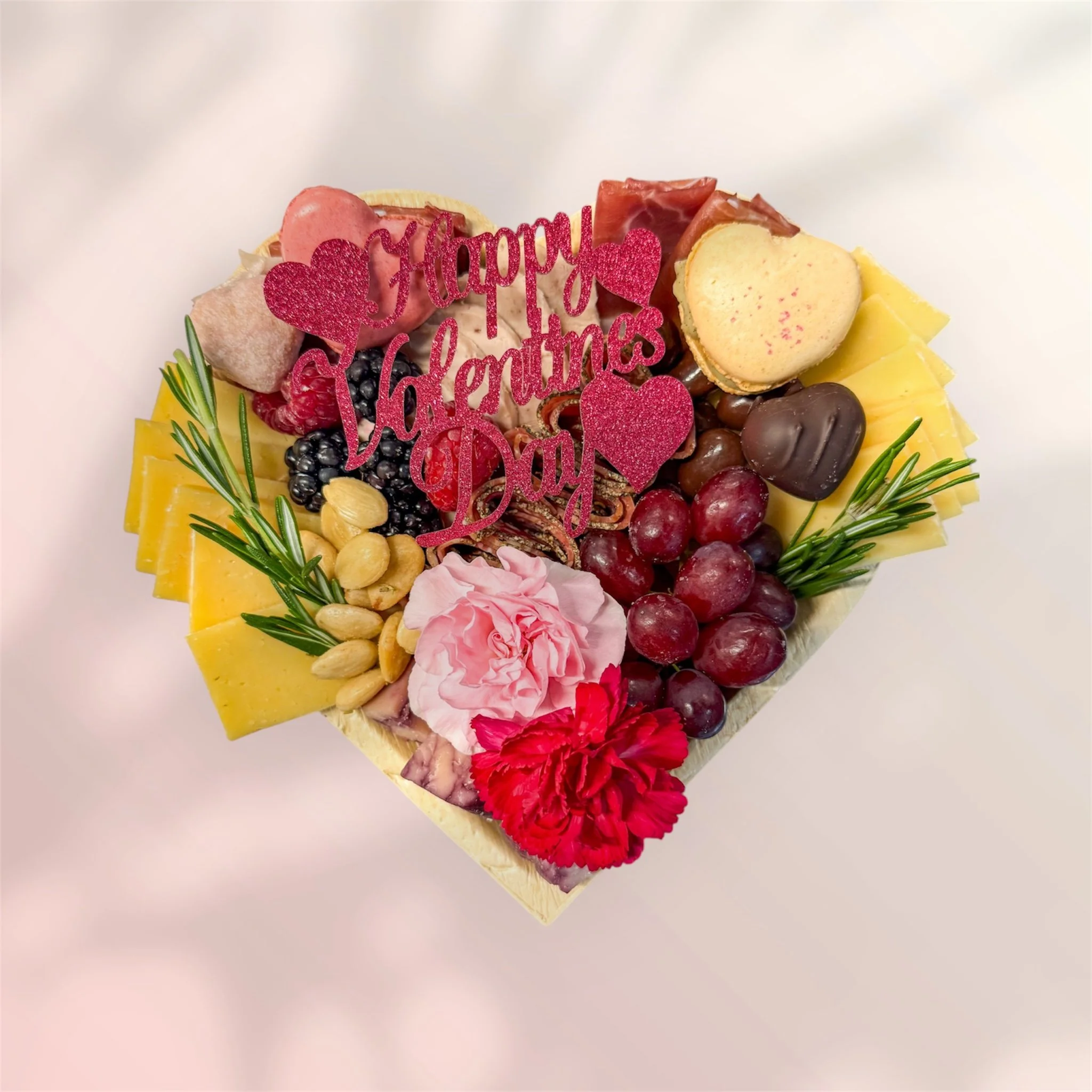 Heart shaped charcuterie