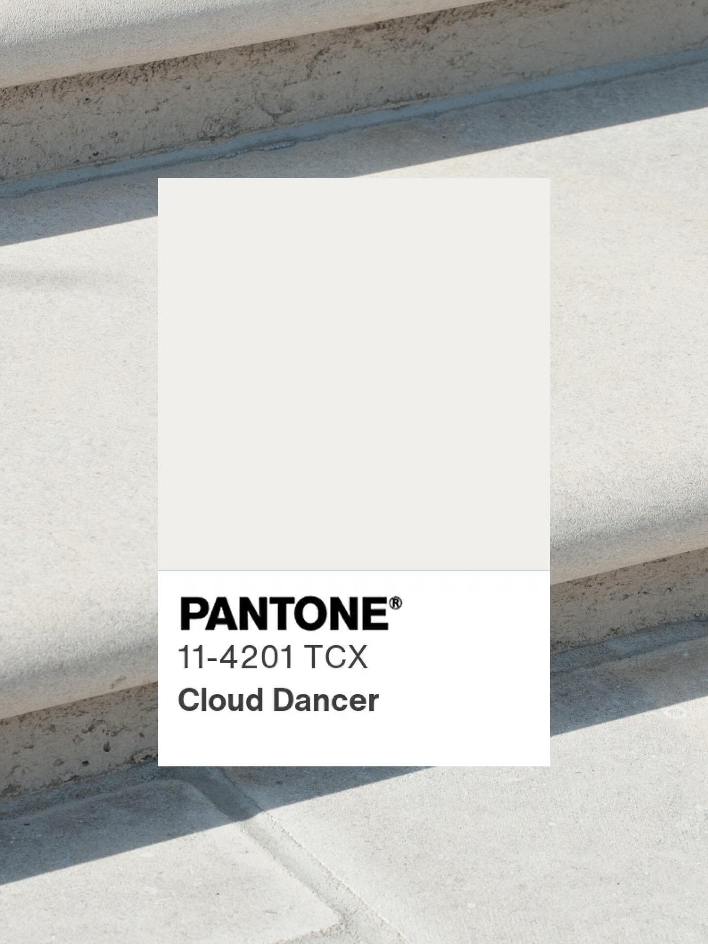 @pantone Colour of the Year *Cloud Dancer* quiets the mind and provides a blank canvas to create. 
&mdash;
Here are some materials that reflect this calming colour: 

1. Indiana Limestone
2. @techobloc Terrazzo in Stardust Beige
3. @unilock Urban in 