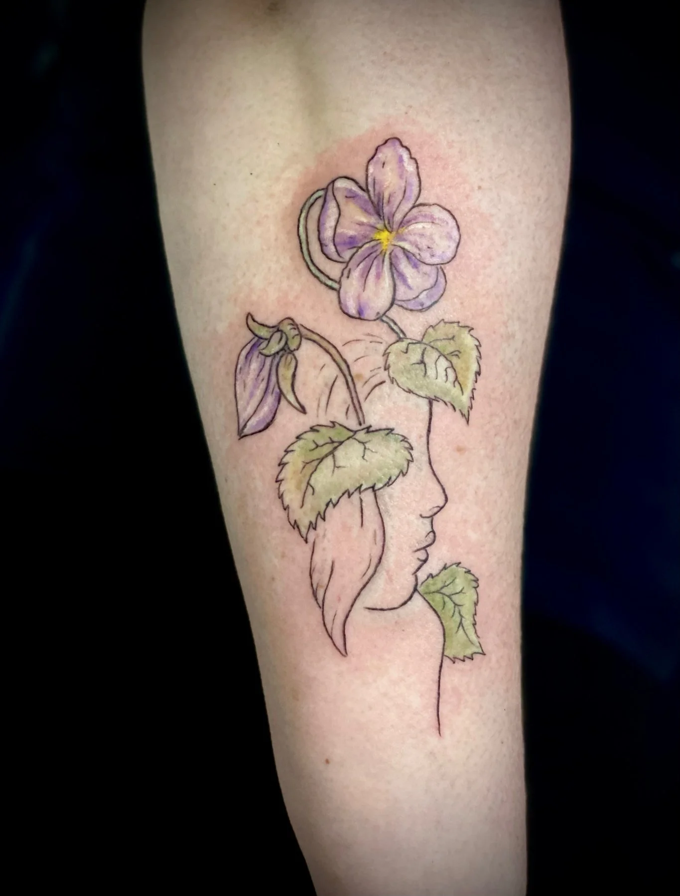 Minimalist fine line tattoo fredericton, colour Good Wave Tattoo