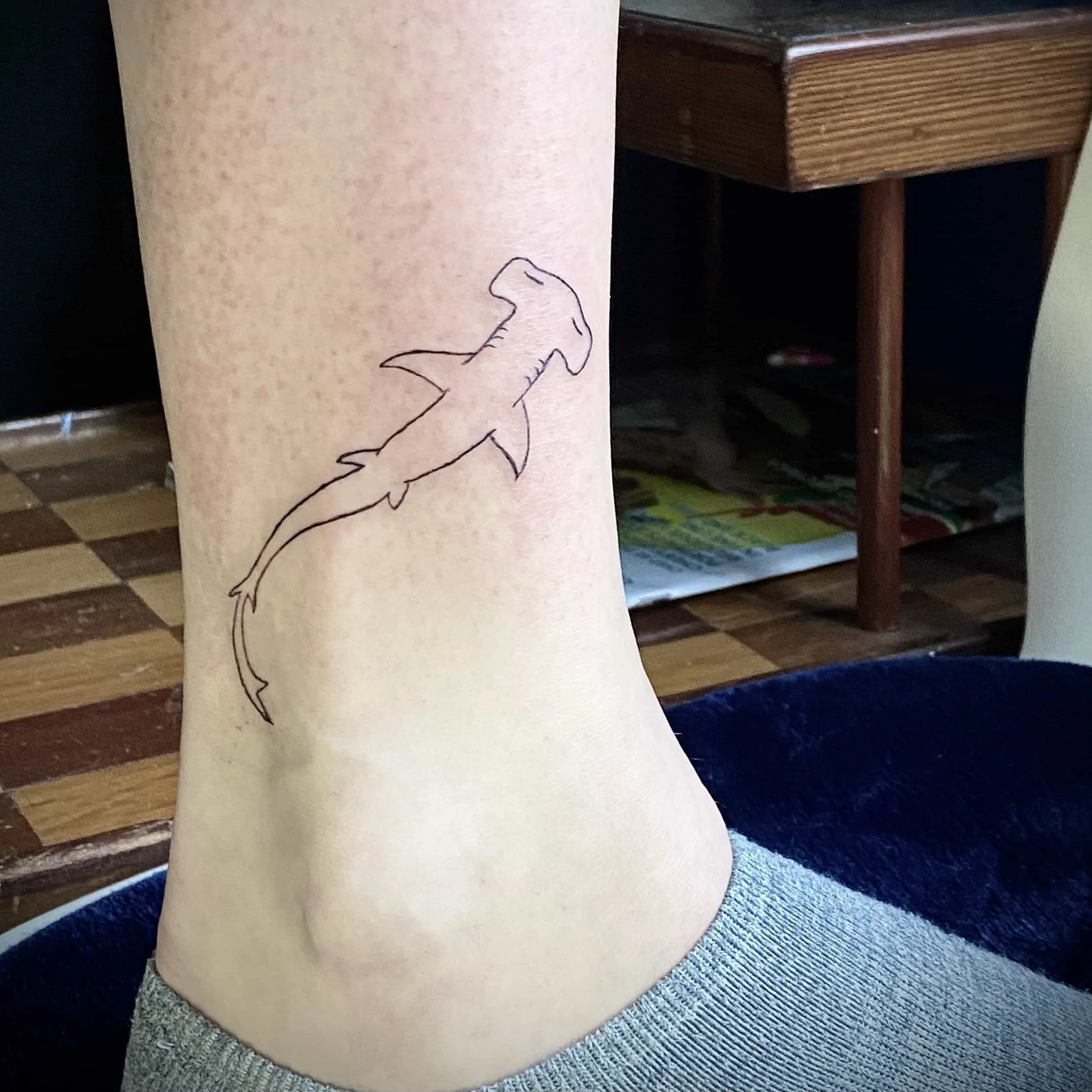 Minimalist tattoo, shark , Fredericton NB