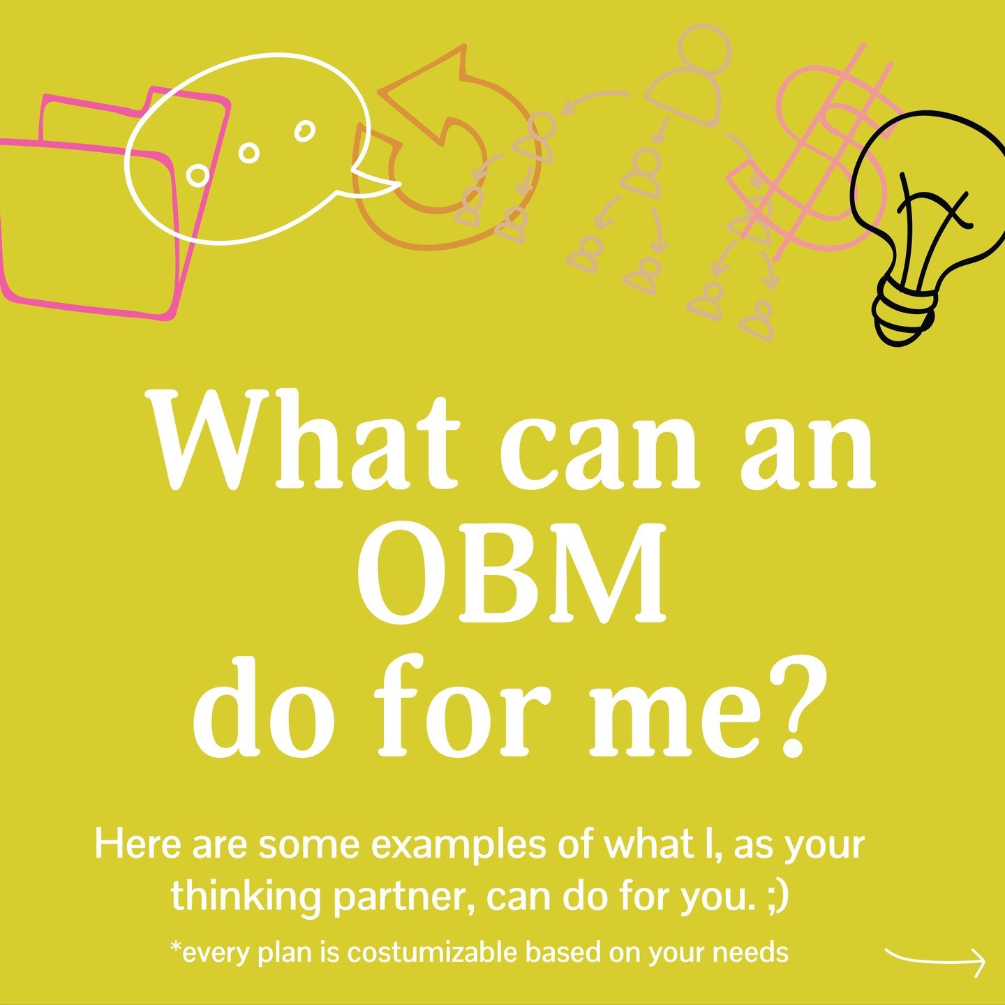 Not sure of how an OBM can help your business? Here's some examples of what I can do... but they're not all! I understand every business is different, therefore each proposal is customized for your specific needs. Are you ready to thrive?