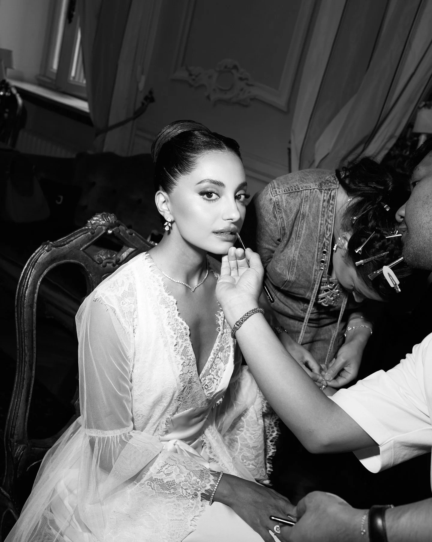 This was only the beginning of what would be a magical day 🩶🩶

&mdash;-
Wedding planner &amp; designer @mirkozagowp @roberta_zago_
Photographer : @jnesaisquoi.studio
Make-up artist : @jhajhamakeupartist
Hair stylist : @maral_haicouture
Dress: @inno