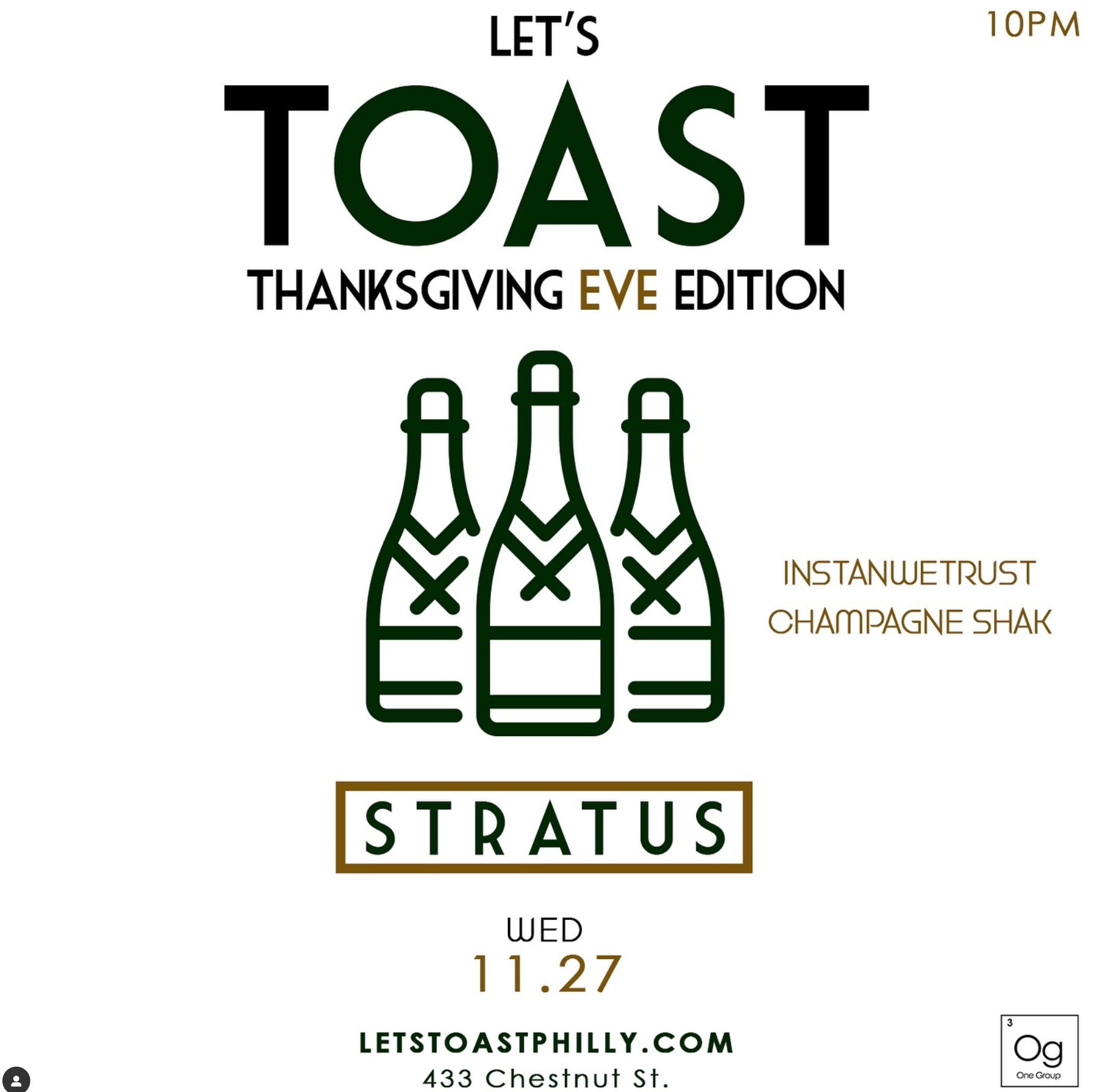 LET'S TOAST :: Thanksgiving Eve :: Wed.11.27