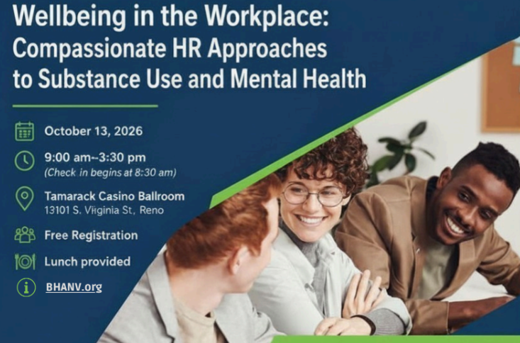 Wellbeing in the workplace flyer, compassionate HR approaches to substance use and mental health, October 13th