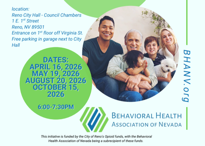 Resilience for Families flyer, green and blue text pluse family photos. Location and dates shared