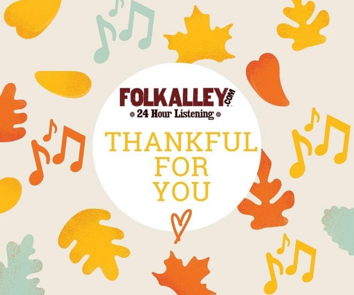 Happy Thanksgiving to you and yours from all of us at Folk Alley! 🎶🙏🦃❤️

#happythanksgivng #grateful #gratitude